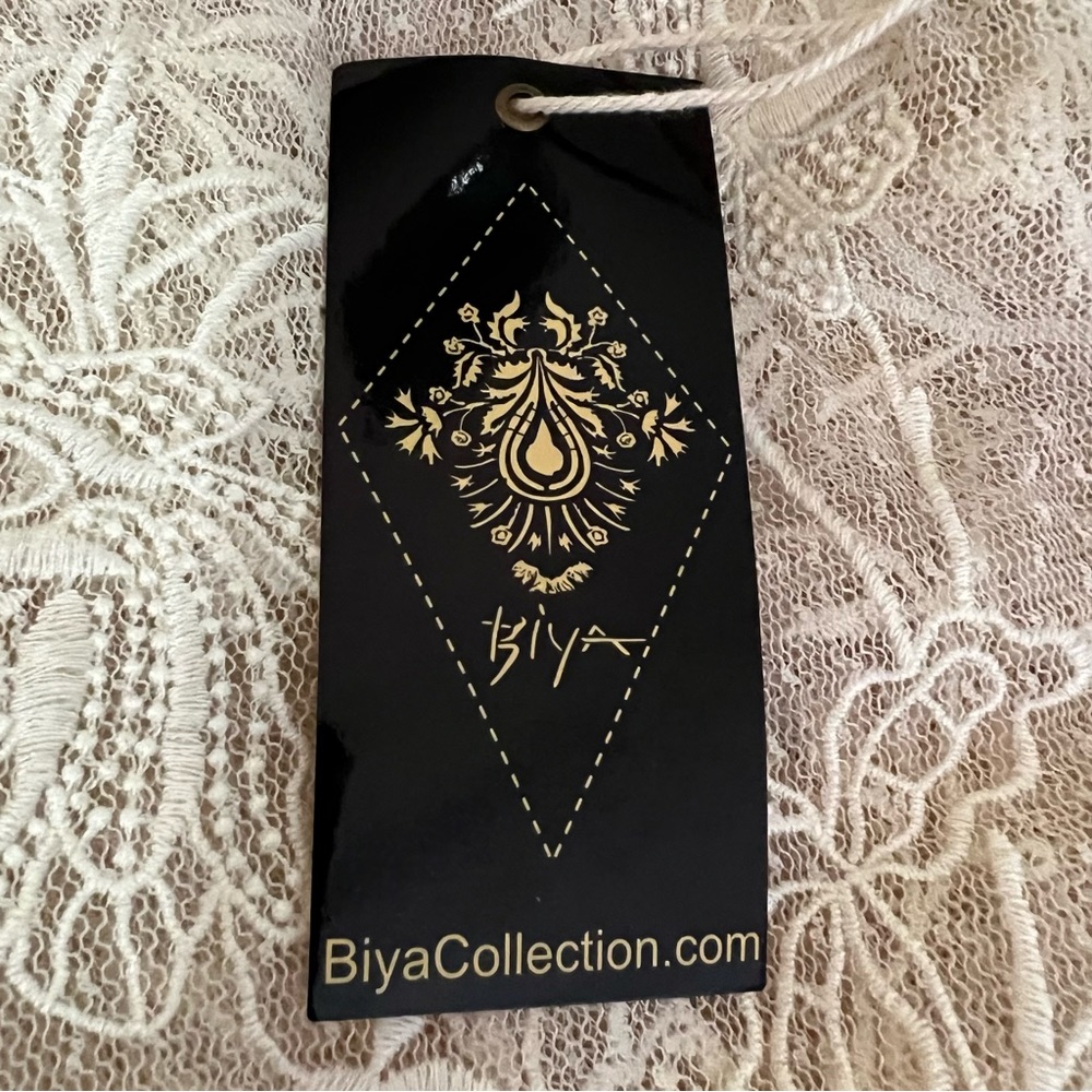 Johnny Was Biya Parchment Sheer Netting Embroidered Dress With Slip Small NWT - Picture 10 of 16